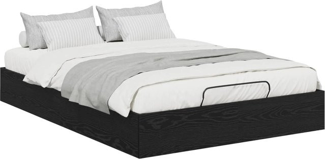 vidaXL Ottoman Bettgestell mit Lift-up-Funktion in Schwarz und Eichen-Optik, B/T/H: 193 x 120 x 25 cm - Bild 1