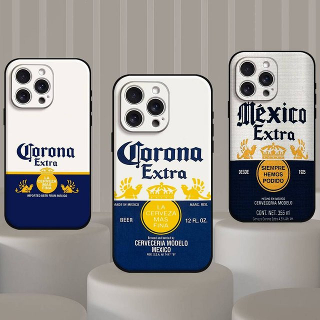 Mesuca Handyhülle im Corona Extra Bier Design für iPhone, matte weiche Silikonhülle, Multicolor - Bild 1
