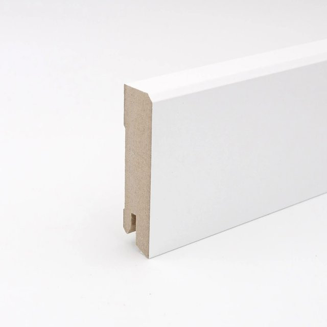 Sockelleiste Döllken Profiles Cubica Weiß, modern, MDF, Höhe: 70 mm, Breite: 18 mm, Länge: 2400 mm - Bild 1