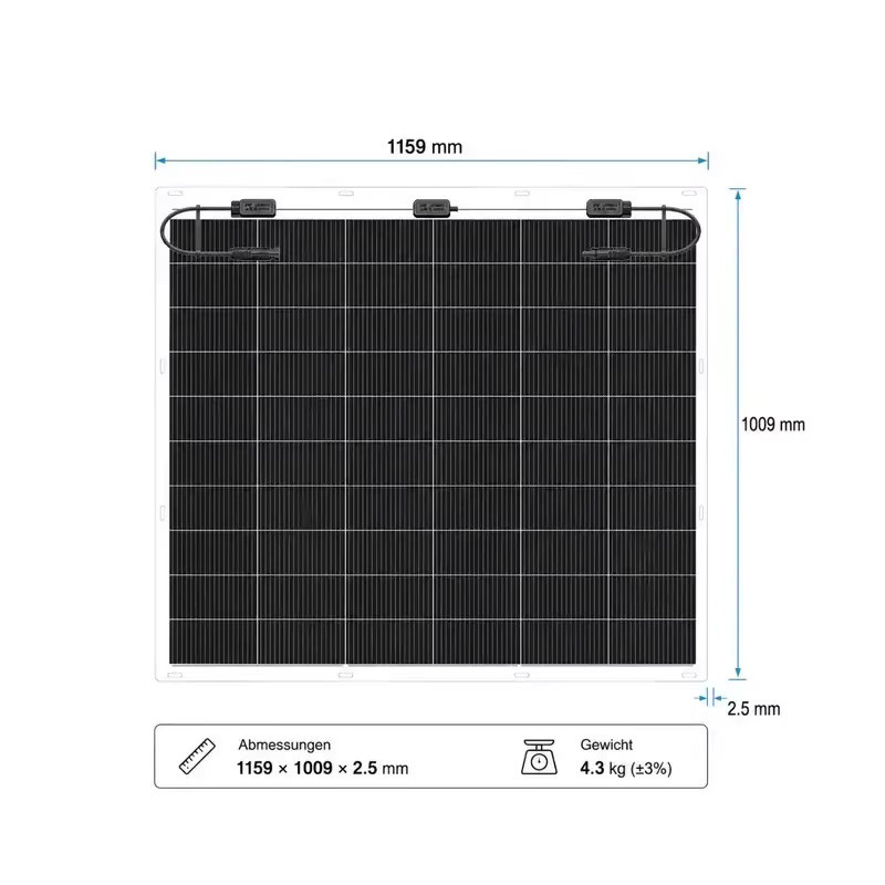 RENEPV 2x 250W Flexibles Solarmodul Full Black N-TOPCon - Bild 2
