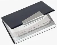 SIGEL Visitenkartenetui aus Aluminium und Kunststoff in Schwarz und Silber, Breite: 20,0 cm, Höhe: 6,5 cm - Bild 1