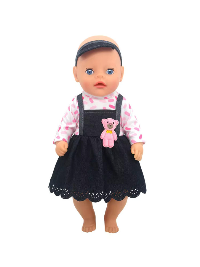 LIN KUN 14-Zoll-Puppen-Outfit-Set mit Bärenmuster, Puppenkleidungszubehör - Bild 3