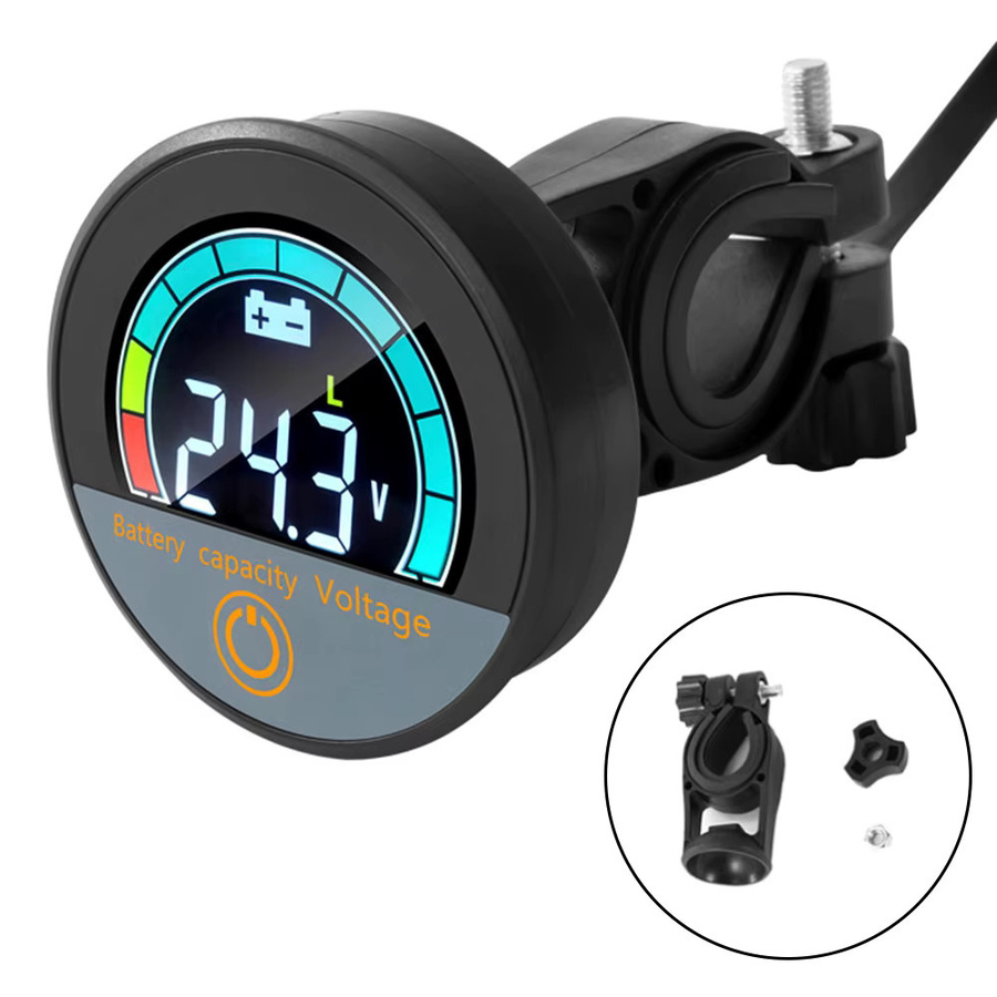 Gaqqee Digitales eingebettetes Voltmeter DC 8–100 V, Wasserdichter Batteriekapazitätsmonitor und Kfz-Voltmeter-Tester in Schwarz - Bild 3