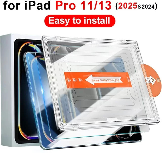 Apple iPad Air Pro 11 und 13 Zoll HD-Hartglas Displayschutzfolie, transparent, 1 Packung - Bild 1