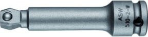 ASW Kraft-Winkelverlängerung 3/8 Zoll in Silber aus gehärtetem Stahl, Länge: 75 mm - Bild 1