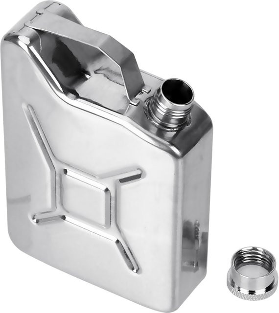 NICEYARD Flachmann aus Edelstahl in Silber, Tragbarer Whisky und Wodka Behälter, 147 ml (5oz) - Bild 1