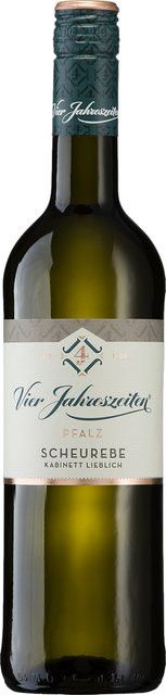 Vier Jahreszeiten Scheurebe Weißwein, 2025, Pfalz, lieblich, 0,75 l - Bild 1