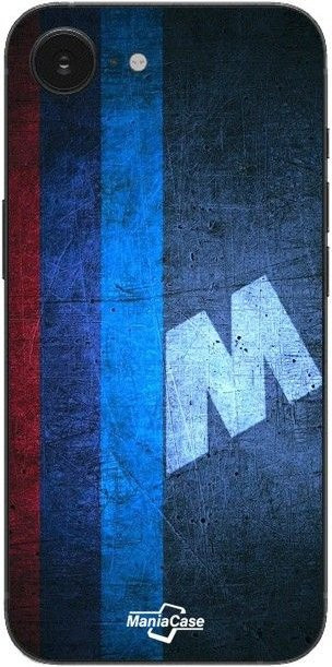 Maniacase Handyhülle für iPhone 16E BMW M Vintage in Schwarz und Multicolour - Bild 1