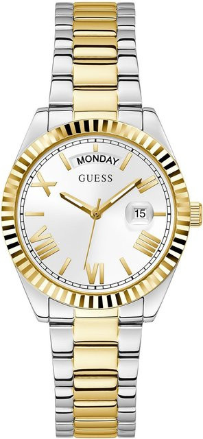 Guess Damenuhr Luna, Quarz, Edelstahl, 36 mm, Weiß - Bild 1