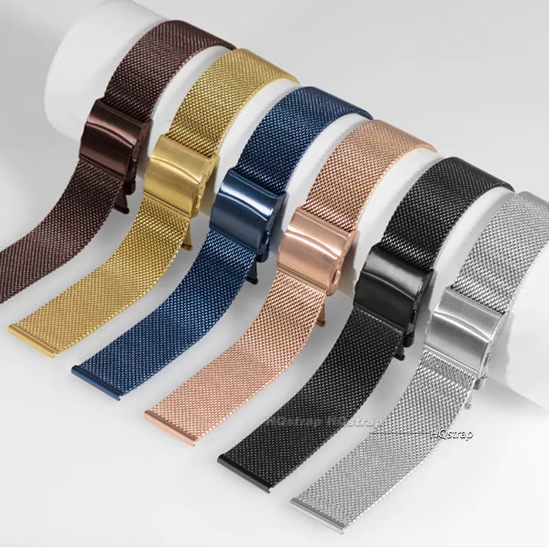 HQstrap Uhrenarmband Milanaise, Edelstahl, Roségold, Unisex - Bild 4