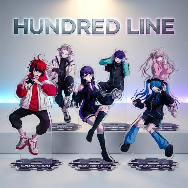 Anime The Hundred Line New Style Doppelseitiger Acryl-Ständer Schlüsselanhänger mit Eito Aotsuki Takumi Sumino Figuren in Multicolour - Bild 1