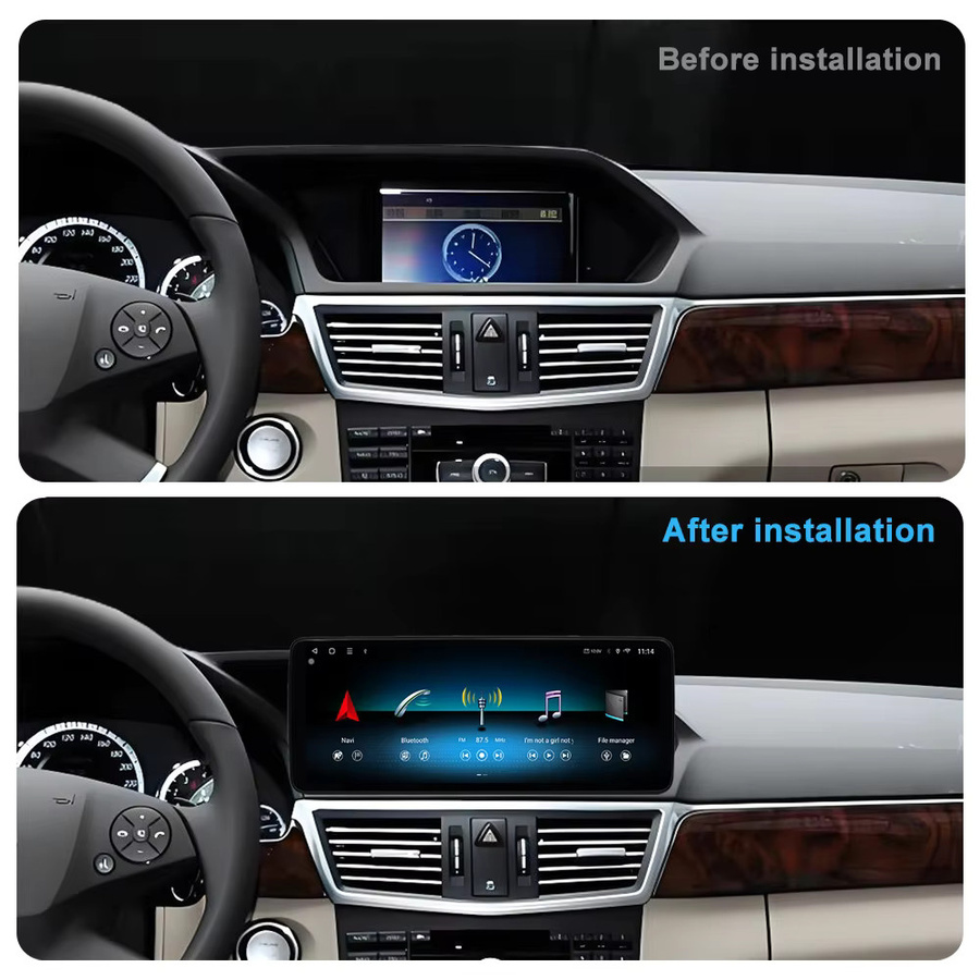 LIARO-NAVI Android Multimedia-Autoradio mit Wireless CarPlay für Mercedes Benz E-Klasse W212 (2009 - 2015), Farbe: Schwarz, inklusive 4G, WiFi und GPS-Navigation - Bild 3
