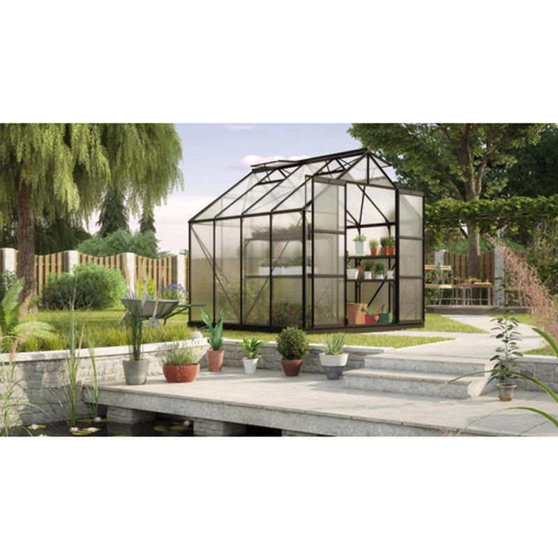 Vitavia Gewächshaus Uranus 6700 Schwarz 6,7 m² mit 6 mm Hohlkammerplatten - Bild 6