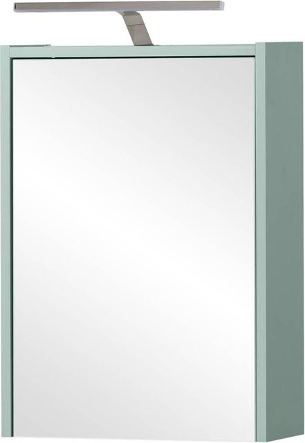 Spiegelschrank Flag von Möbelpartner in Pistazie Grün mit LED-Beleuchtung und Steckdose, B/H/T: 43,5 x 64 x 16 cm - Bild 1