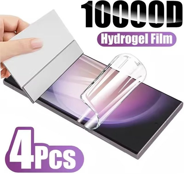 4 Stück Hydrogel-Displayschutz Folie für Samsung Galaxy S20 FE S21 S22 S23 S24 S25 S26 Ultra Note 10 Plus 20 Ultra Edge transparent - Bild 1