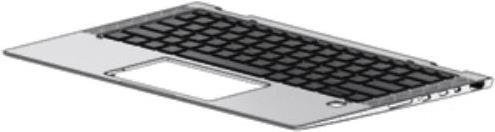 HP Notebook-Ersatzteil Gehäuse-Unterteil mit Tastatur in Schwarz und Silber (L31882-031) - Bild 1