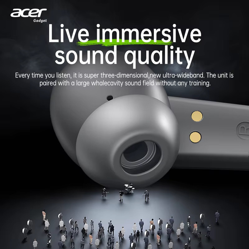 Acer Ohr503 Kabelloses Bluetooth-In-Ear-Headset in Schwarz mit hochauflösender Klangqualität und Anrufgeräuschunterdrückung - Bild 2