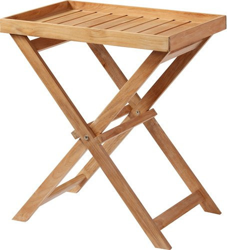Cinas Beistelltisch aus Teakholz in Braun, Rechteckig, B/T/H: 60 x 40 x 65 cm - Bild 1