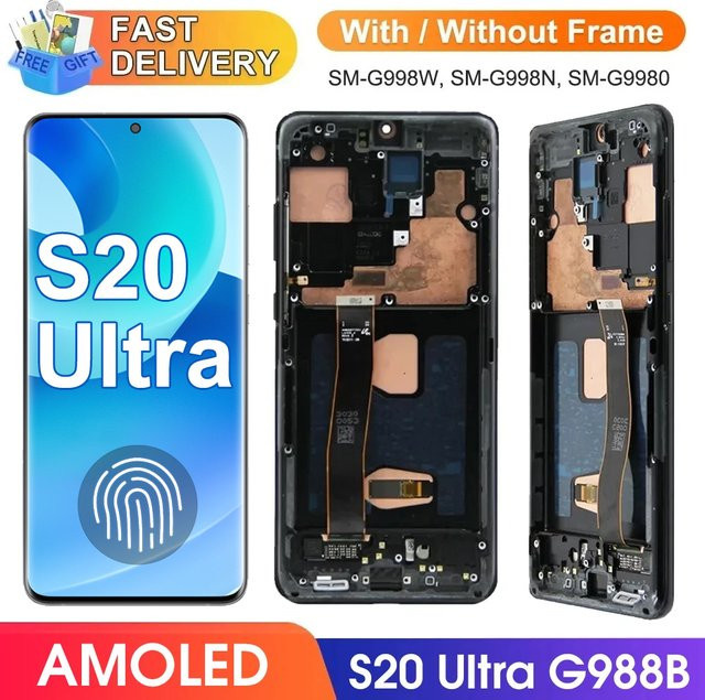 Samsung Galaxy S20 Ultra G988B AMOLED LCD-Display mit Touchscreen in Schwarz - Bild 1