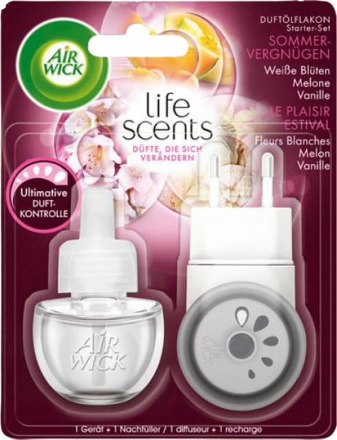 Air Wick Life Scents Sommervergnügen Automatischer Duftstecker mit Duftölflakon, 19 ml, Weiß - Bild 1