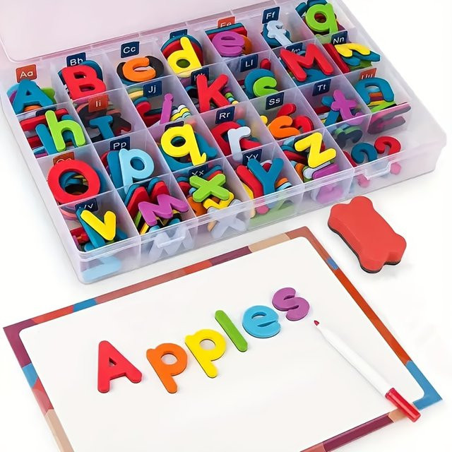 Magnetisches Buchstaben-Rechtschreibset-Lehrmittel, 208-teiliges Set - Bild 1