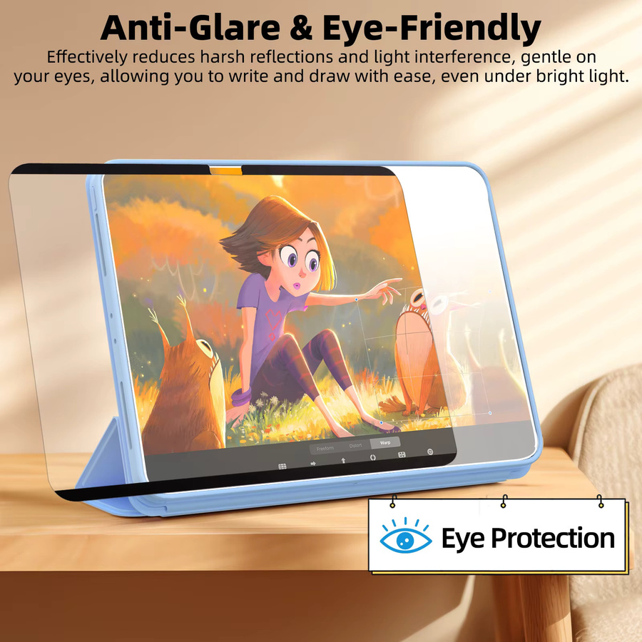 GOOJODOQ Magnetischer Displayschutz mit Papiergefühl und Blendschutz für iPad Gen 10, Gen 9, Gen 8, Gen 7, Pro 11, Pro 12.9, Mini 6 und Mini 7, transparent - Bild 2