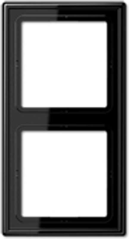 Jung 2fach Rahmen Abdeckung LS 982 Schwarz - Bild 2