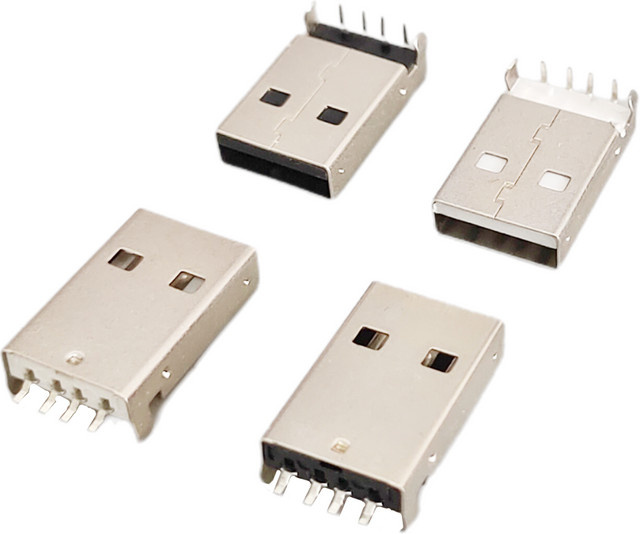 ZSDZFYLLK USB 2.0 Typ A Stecker 4-polig SMT SMD DIP Panel Mount in Weiß und Silber - Bild 1