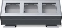 Gira Gehäuse dreifach mit Befestigungswinkel aus Aluminium in Grau - Bild 1