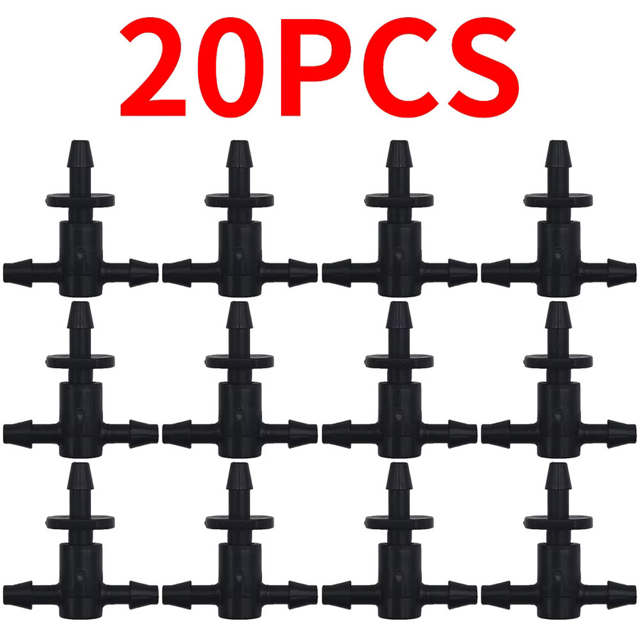 20 Stück Tropfbewässerungs-Schläuche mit Widerhaken und geradem Schnellanschluss, 3/5mm, Schwarz - Bild 3
