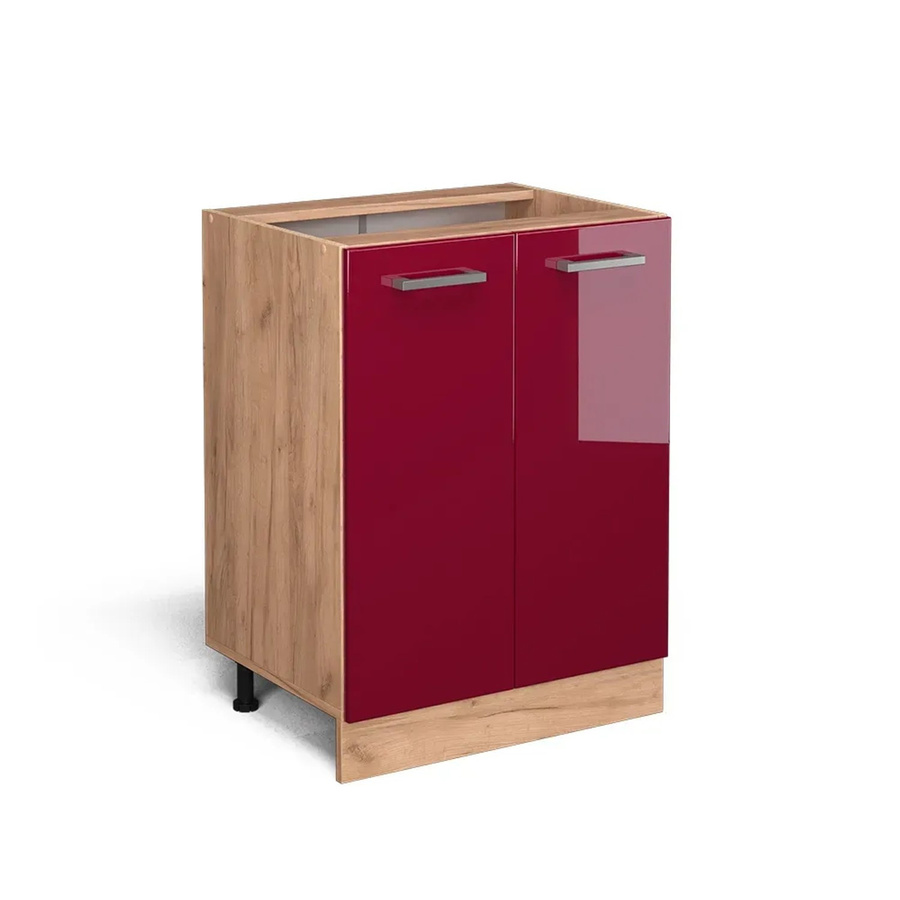 Vicco Küchenunterschrank R-Line Bordeaux Goldkraft Hochglanz Breite: 60 cm, Tiefe: 46 cm, Höhe: 81,6 cm - Bild 3