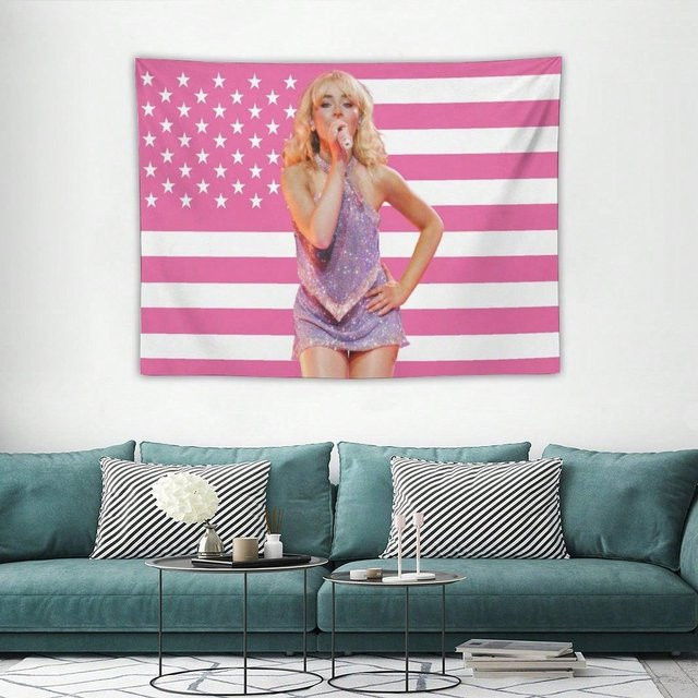 Sabrina Carpenter Musik Wandteppich Flagge Pink B/H: 150 x 200 cm von JMG Household Supplies - Bild 1
