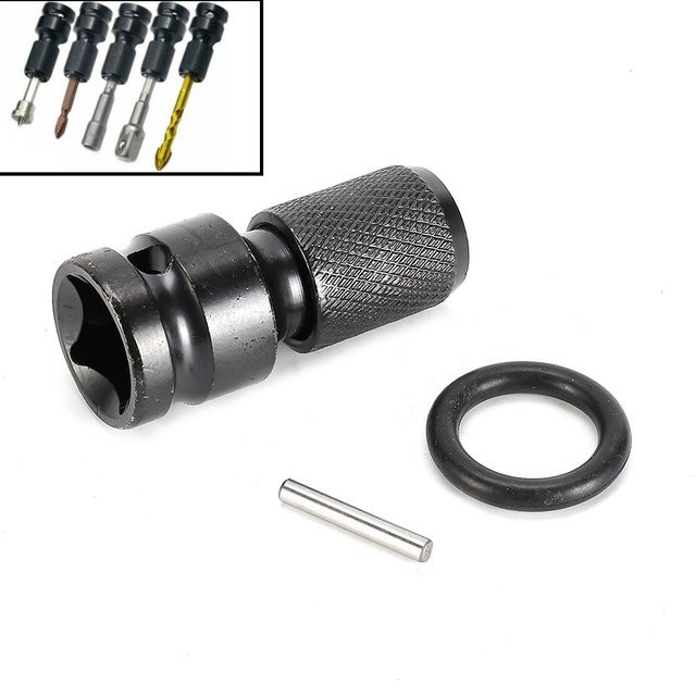 Vibratite Bohrfutter Konverter Adapter Set mit Sechskantschaft 1/4 Zoll in Schwarz für Elektrowerkzeuge - Bild 1