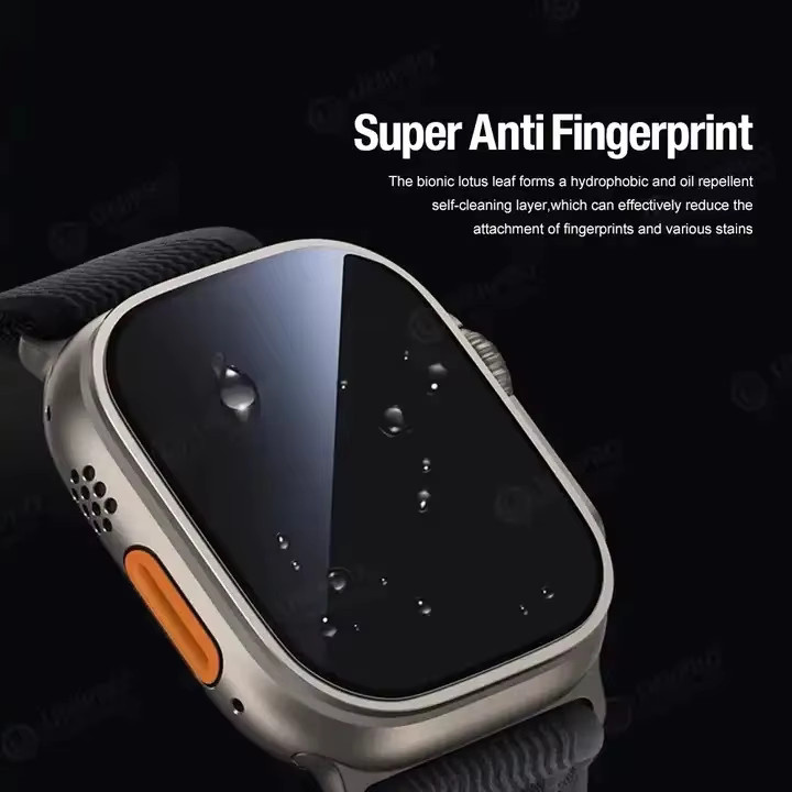 PEO Displayschutzfolie für Apple Watch Ultra 8 49mm sowie iWatch 10 9 7 6 SE 5 4 46mm 45mm 44mm 42mm 41mm 40mm 38mm, transparent, 2-3 Stück - Bild 3