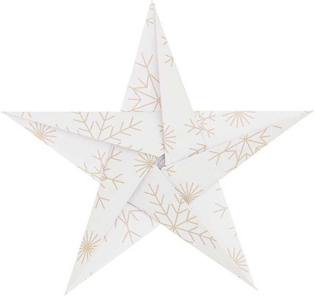 Rico Design Paper Poetry Bascetta Origamipapier Schneeflocken in Gold, 10 x 10 cm - Bild 1