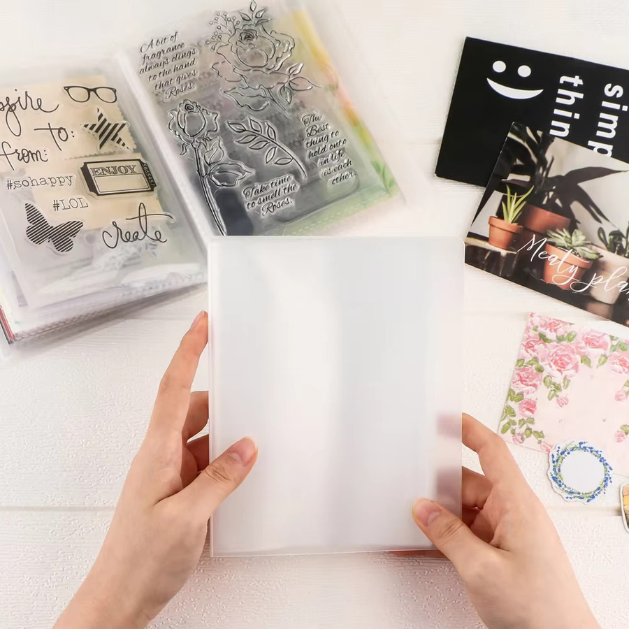 Mehrzweck-Fotoaufbewahrungsalbum im A6-Format mit 40 Seiten und transparenten Aufklebern für Scrapbooking, Stempel und Stanzformen - Bild 4