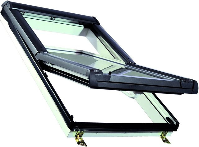 Roro Dachfenster KB5.1 VSG Kunststoff Weiß-Anthrazit B: 114 cm, H: 140 cm - Bild 1