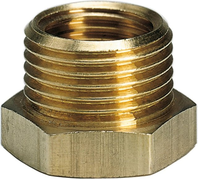 Einhell Druckluft-Reduzierung R 3/8 Zoll Außengewinde auf R 1/4 Zoll Innengewinde in Gold - Bild 1