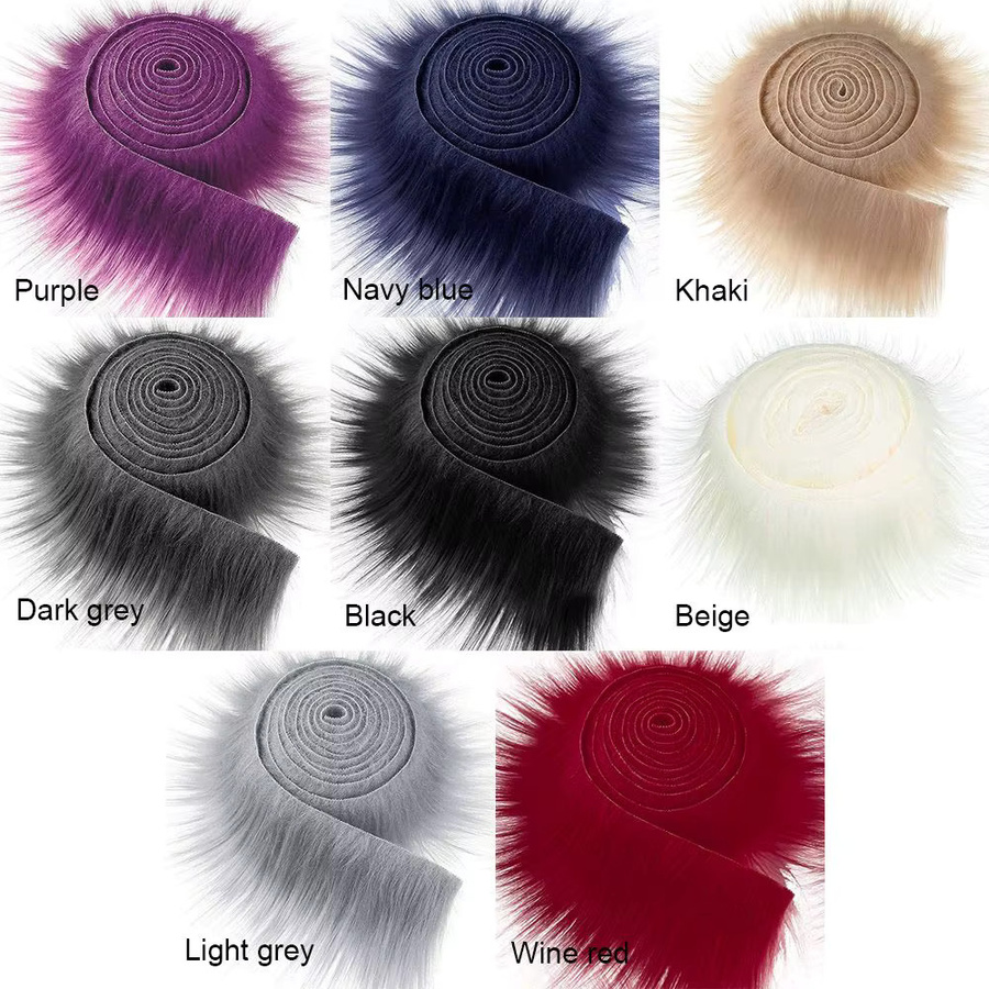 1,5 m Kunstfell-Band in Schwarz als flauschiges Nähband für Kostüme und DIY-Bekleidung - Bild 2