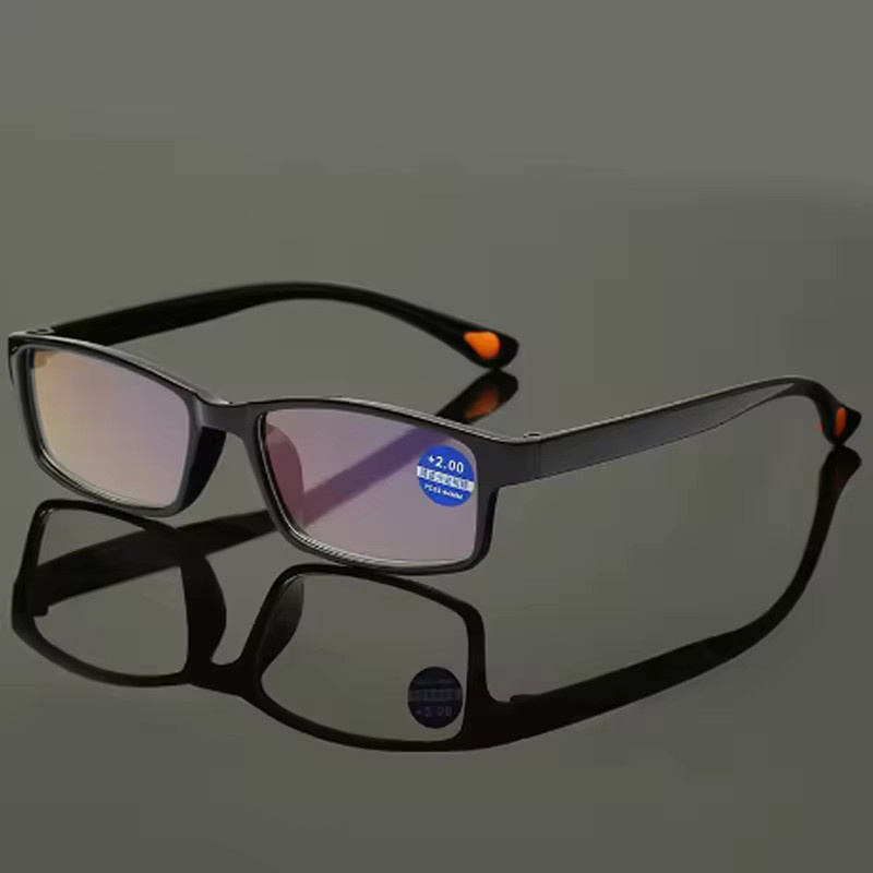 Lesebrille Unisex, Vollrand, rechteckig, Kunststoff, schwarz - Bild 3