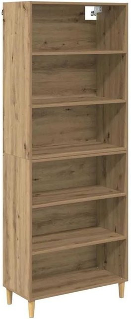 vidaXL Highboard Artisan-Eiche in Braun mit internen Regalen, B/T/H: 69,5 x 32,5 x 180 cm - Bild 1