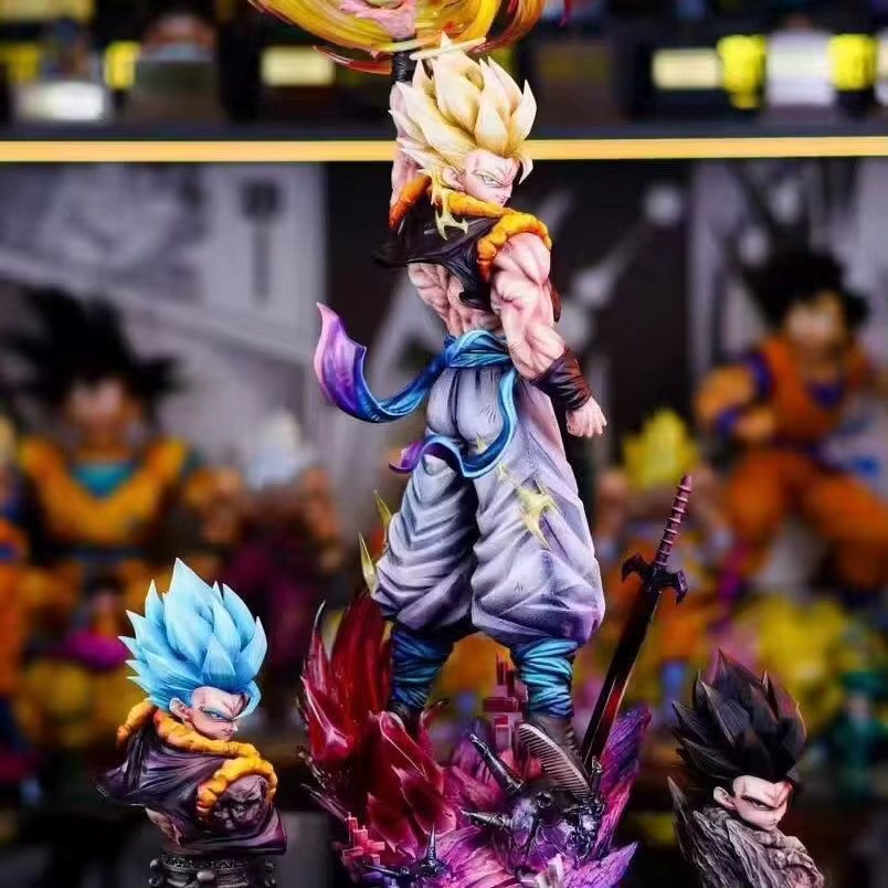 Jt Studio Dragon Ball Z Gogeta Clouds Rising Infinite SSJ3 Figur aus PVC mit austauschbarem Kopf, Höhe: 47 cm - Bild 6