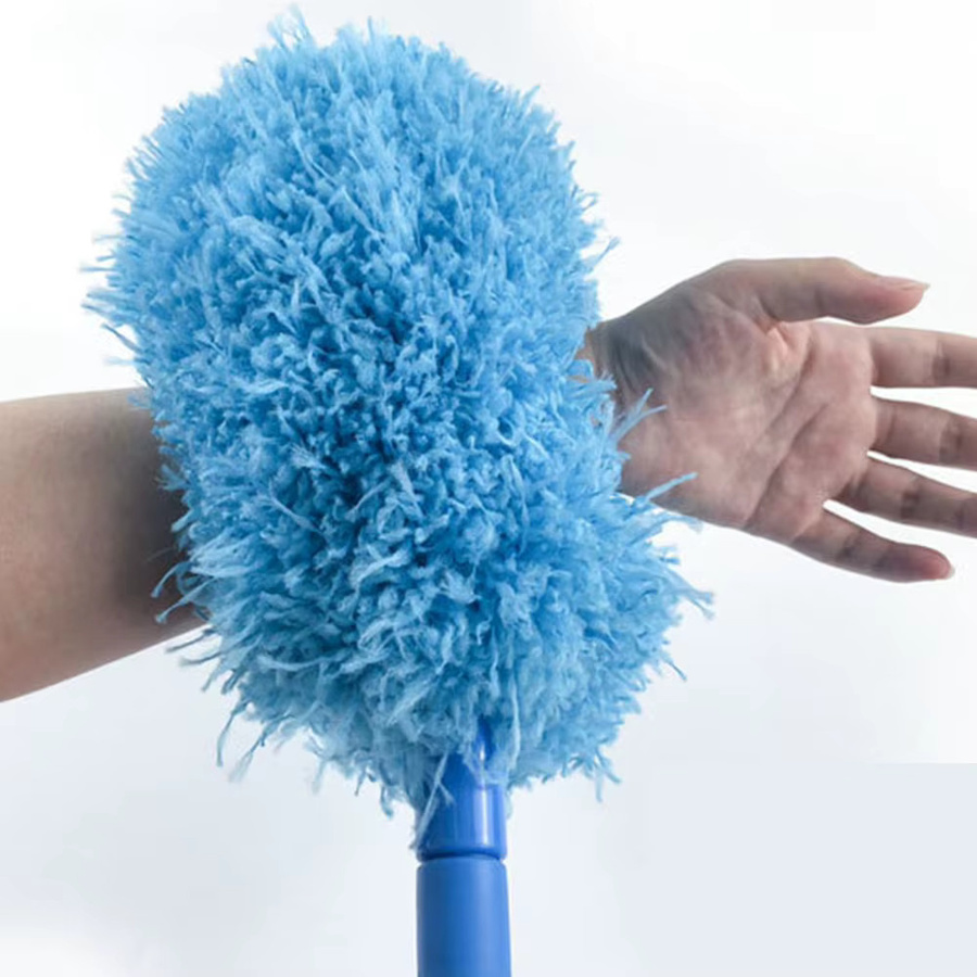 Willstar Deckenventilator-Reiniger mit Teleskopstange und 2 abnehmbaren Mikrofasertuch-Staubköpfen in Blau - Bild 4