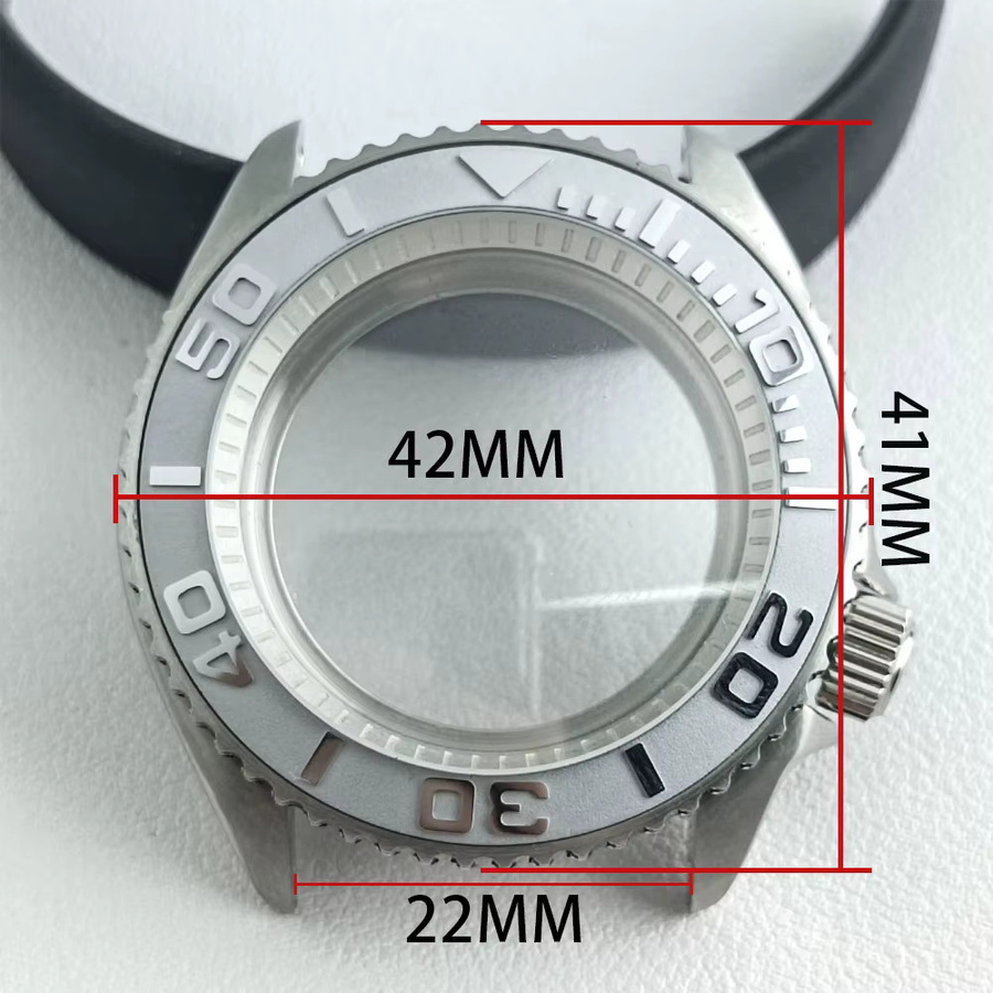 Dwayne Campbell Uhrengehäuse, Edelstahl, Schwarz, Herren, 42 mm - Bild 2
