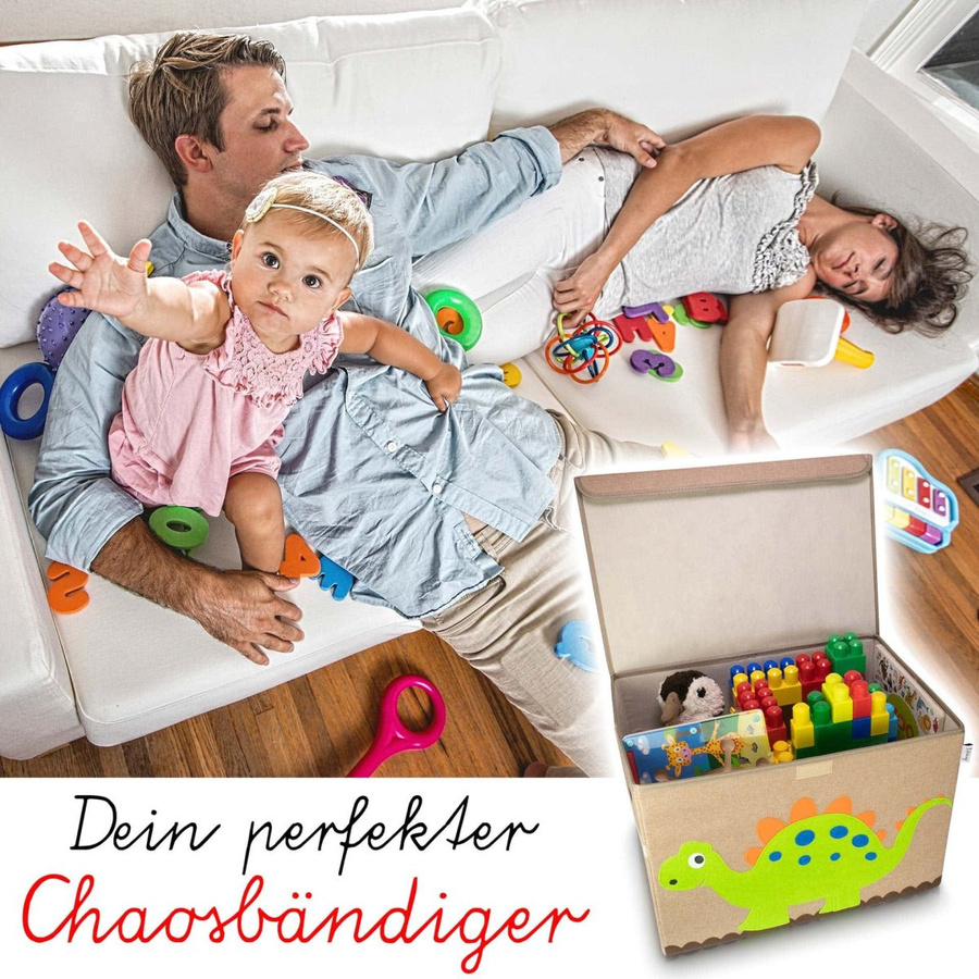 Lifeney Aufbewahrungsbox mit Deckel Schwein in Beige, B/T/H: 51 x 36 x 36 cm - Bild 2