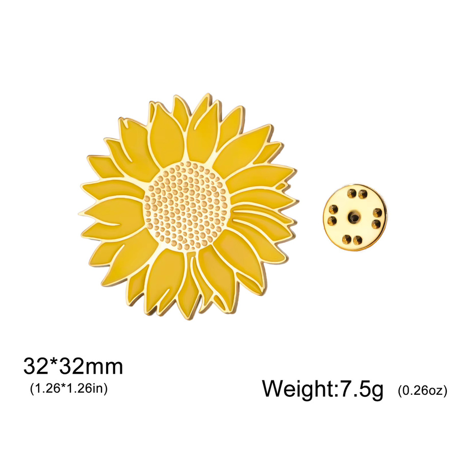 Cazador Anstecknadeln Sonnenblume, Edelstahl, Damen - Bild 4