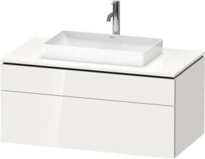Duravit Waschtischunterschrank L-Cube in Weiß, wandhängend mit 1 Schublade und 1 Auszug, B: 102 cm, T: 55 cm, H: 48,2 cm - Bild 1