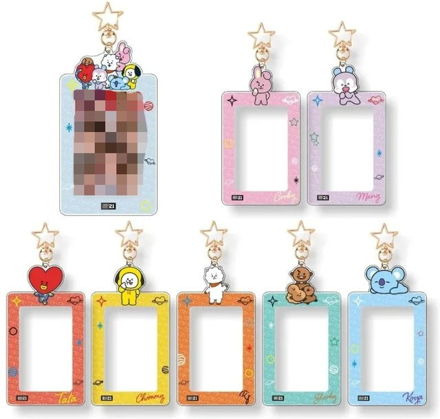 LINE FRIENDS BT21 Kartenhalter Schlüsselanhänger, CHIMMY COOKY KOYA - Bild 1
