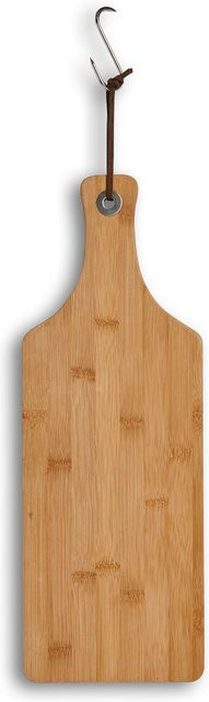 Schneide- und Servierbrett Bamboo von Zeller Present in Braun mit Griff, rechteckig, B/T/H: 44,5 x 16,0 x 1,2 cm - Bild 1