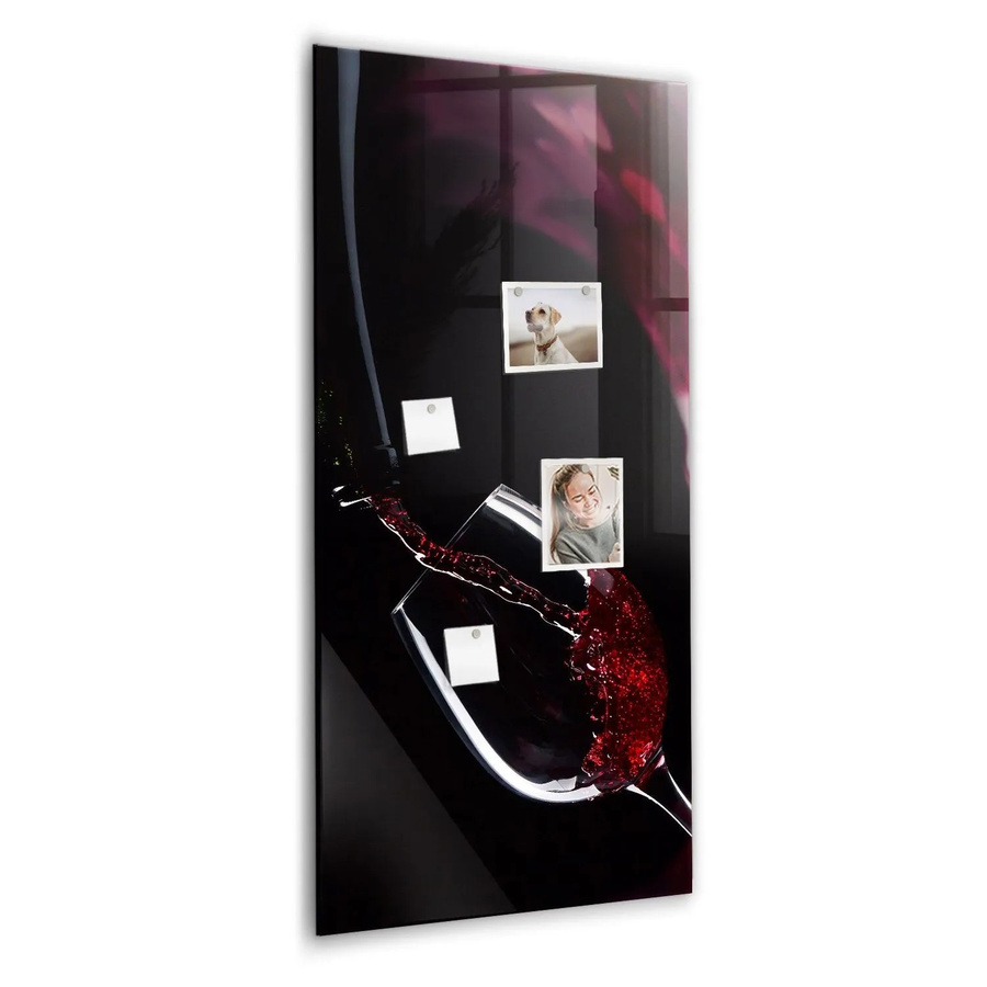 Tulup Glasmagnettafel Verschütteter Wein, Weiß, B: 120 cm, H: 60 cm - Bild 2